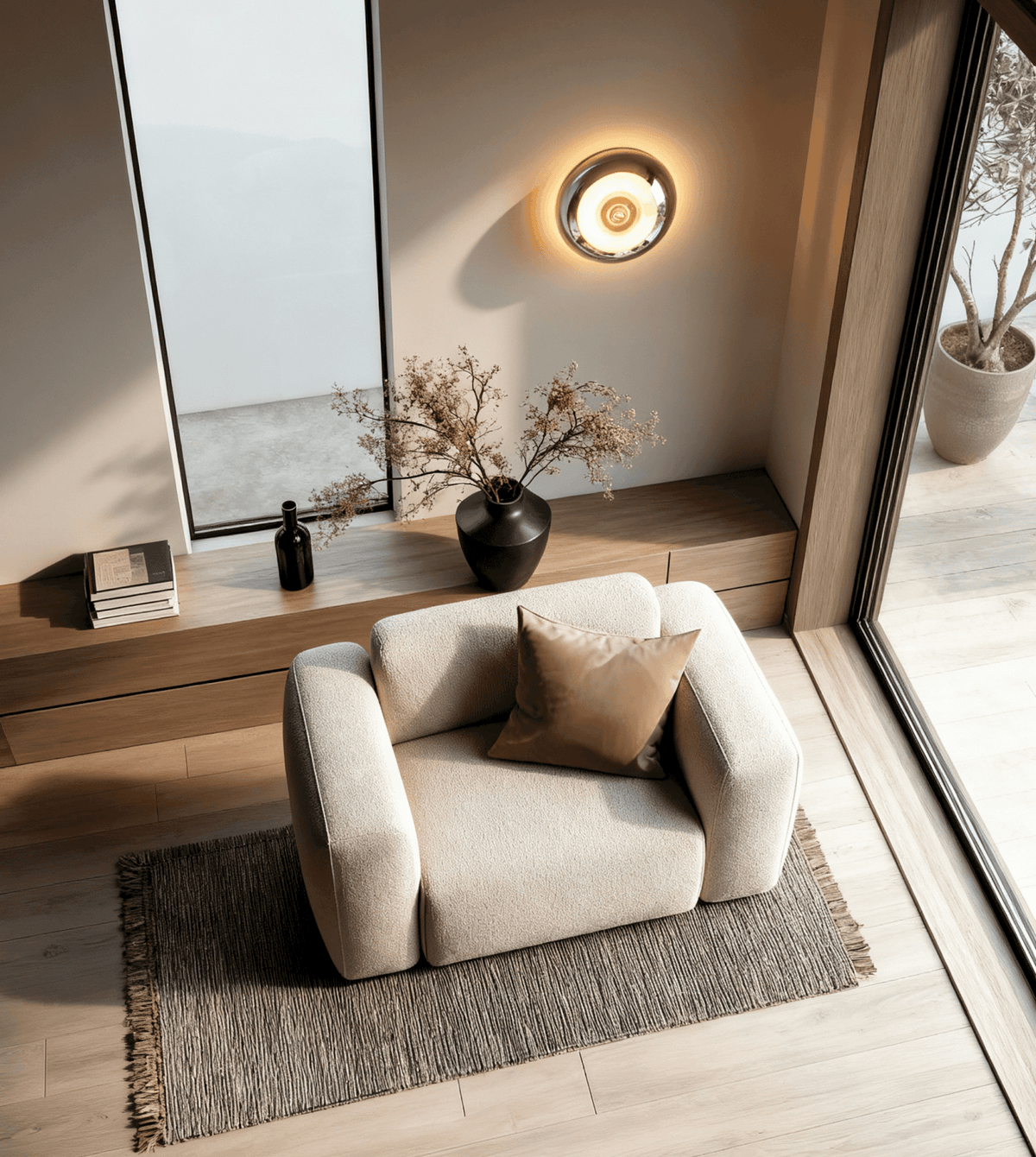 Stilfull elegans i svampdesign – [som modern vägglampa]